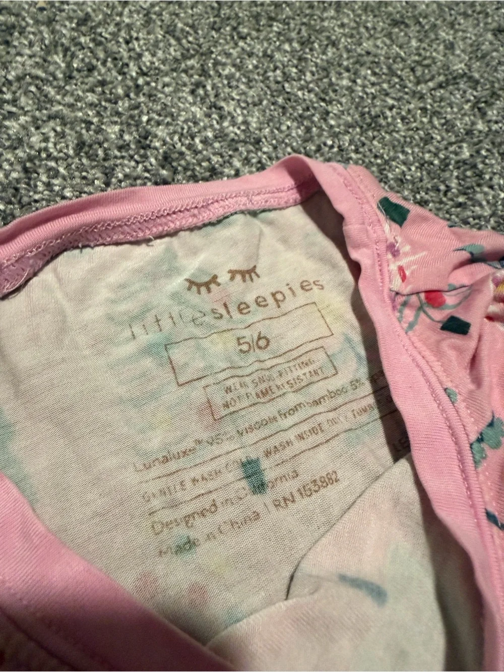 Little Sleepies Pink Holiday Tree Pajama Set